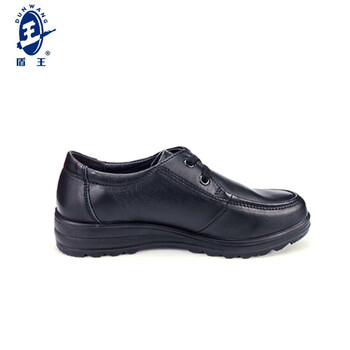 王盾/盾王 3550-2工作鞋黑色牛皮工作鞋女款耐磨防滑定做 40吗 黑色 1双