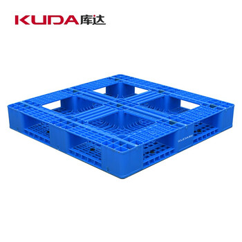 库达1111K网格田字（置钢管）加厚重型塑料托盘叉车仓库货架卡板栈板垫仓板地台板防潮板1.1x1.1米