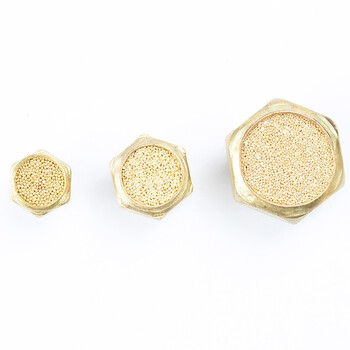 冰禹 BYA-80 平头气动消声器 电磁阀铜消声器 全铜平头消声器6分2个