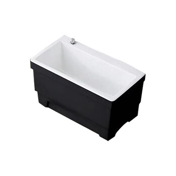 星期十池陶瓷洗拖把池拖布池落地式洗拖布池黑白170+一键排污+入墙龙头70cm*38cm*39cm定制