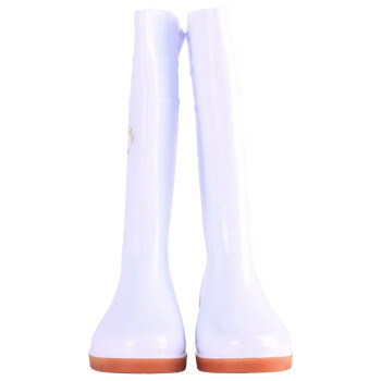 成楷科技 CKF-X005 PVC白色食品鞋 耐油 耐酸碱雨靴高筒雨靴 40码