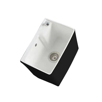 星期十池陶瓷洗拖把池拖布池落地式洗拖布池黑白311+一键排污47cm*31cm*41cm定制