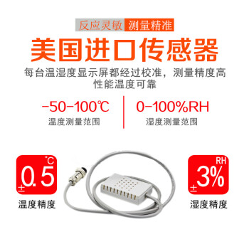 雨沃  壁挂式温湿度计工业LED显示屏幕可联网以太网RJ485接口RJ232 尺寸：900*600以太网 