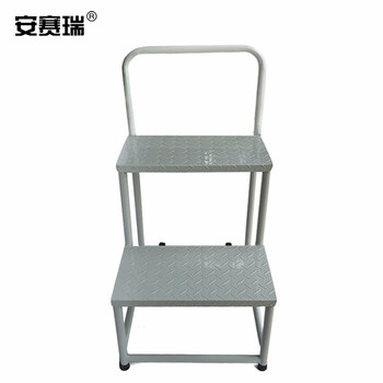 安赛瑞 登高梯 平台离地0.6米两步梯仓库超市库房物流登高车 带滑轮登高取货梯 平台梯可移动货架26178
