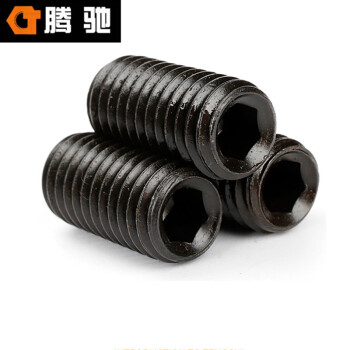 腾驰（CT）011 内六角平端紧定螺钉 DIN913 碳钢 45H 发黑  M10*35（30支/包）