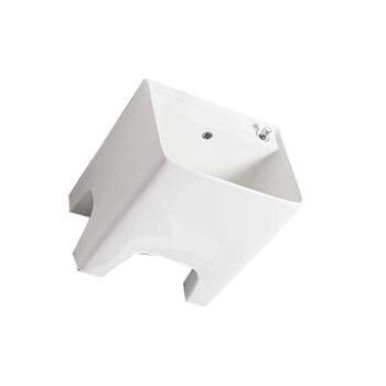 星期十阳台高脚陶瓷拖把池带腿拖布池落地式洗墩布池透明605（加高+入墙）49cm*36cm*50cm定制