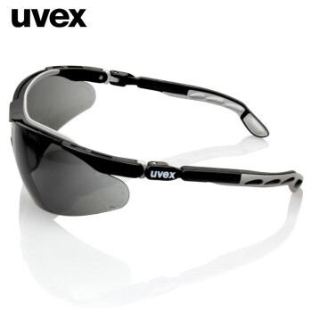 uvex优唯斯 9160076护目镜高贴合度休闲款镜腿可调柔软贴面安全眼镜 定做 灰黑 1副