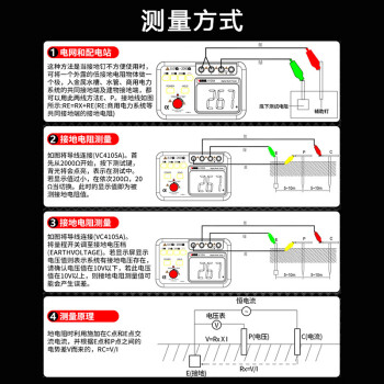 胜利仪器（VICTOR）VC4105A接地电阻测试仪防雷接地电压检测仪摇表2000Ω电阻测量仪