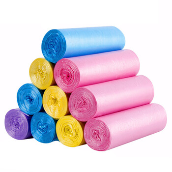 康乐洁 K-114 四色分类垃圾袋厨房办公室加厚一次性塑料袋  45*55cm 110只