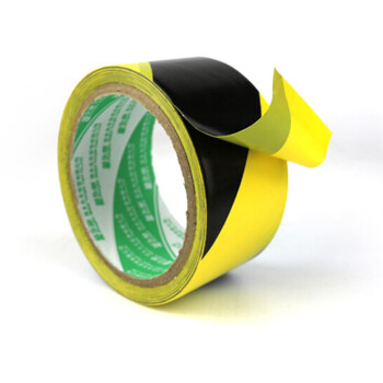 清波（QB）J383安全警示胶带 地板胶带斑马线胶带 地面标识警戒线4.8cm宽（黑黄色款）