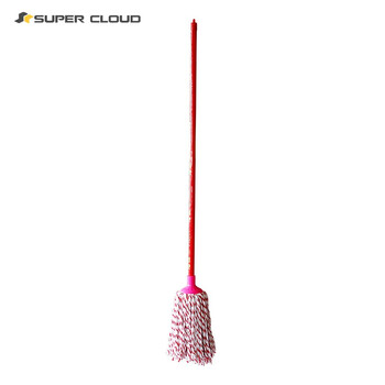 Supercloud 木杆拖把 老式拖把棉线尘推拖布吸水拖把墩布 1个装