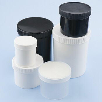 赫思迪格 JG-428 塑料瓶加厚广口储存罐 大口直立桶 存储密封桶密封罐 250ML白色