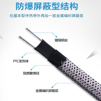 鑫亨达（XINHENGDA）基本型管道保温自限温电伴热带 阻燃防爆型 宽10mm长100米 一盘