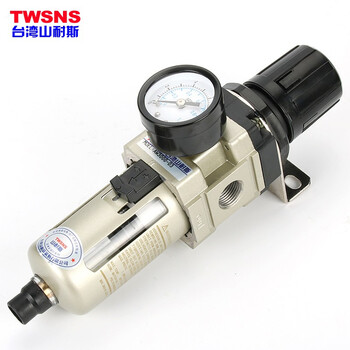 山耐斯（TWSNS）气源处理器过滤器油雾分离器手动自动排水二/三联件系列 铁罩AW3000-03三分手排