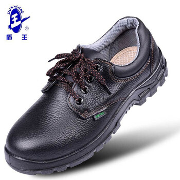 王盾/盾王 9358防砸安全鞋牛皮劳保鞋耐磨防滑耐油耐弱酸碱厨房安全鞋定做 43码 黑色 1双