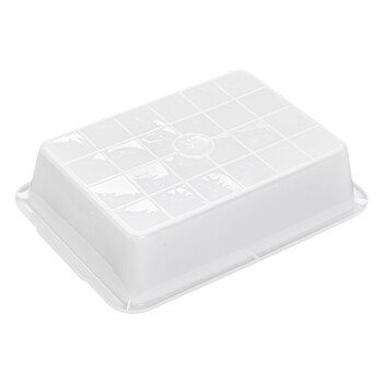 稳斯坦 白色塑料盒子方盘 零件盒 周转箱筐 物料盒元件盒 货架分拣篮子 445*320*110mm W8