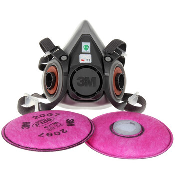 3M6200半面具+2片2097CN滤棉防尘毒套装雾霾PM2.5防粉尘防护面罩6200+2097
