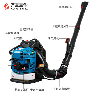 万富富华  710867 背负式四冲程吹风机 工业鼓风机汽油灭火机 马路吹尘机 FH-8500