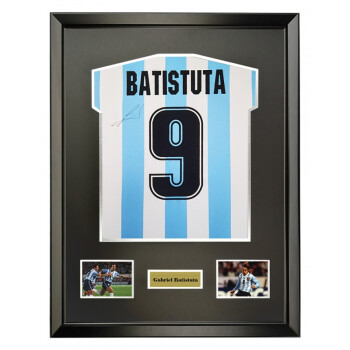 巴蒂斯图塔2000阿根廷国家队亲笔签名足球服球衣含sa证书裱框普通框60