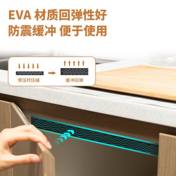 得力（deli）高粘性胶带 EVA单面强力防震密封泡棉胶带18mmx5yx3mm(黑)1卷