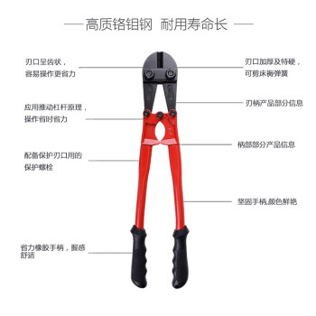 罗宾汉（RUBICON）钢筋剪RBC-180 18英寸 450mm蛇头剪 断线钳 钢丝剪