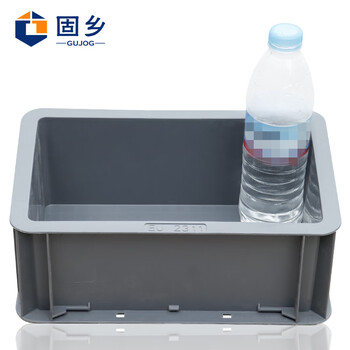 固乡（欧标）物流箱周转箱储物箱五金分类盒零件盒库房货架分类塑料筐仓库工业胶筐23-11#灰色300*200*120MM
