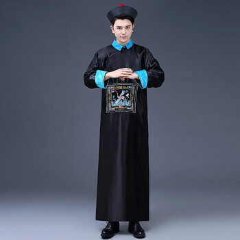 万圣节僵尸演出服清朝服饰大臣官服太监服鬼节cos僵尸