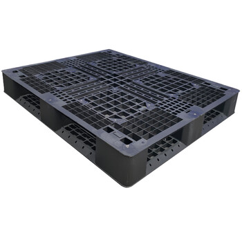 飞尔 塑料托盘 海运货柜 黑色胶卡板 黑丙加韧叉车板【C8 田字1200x1000x150】