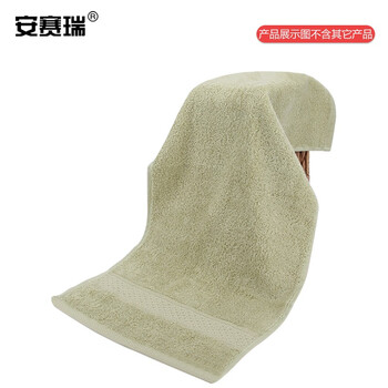 安赛瑞  毛巾 柔软吸水毛巾 74x33cm 加厚清洁毛巾 洗脸巾面巾擦手巾 柳叶绿 710879