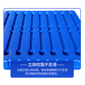 飞尔 中空吹塑托盘 重型加厚冷库塑料叉板 一体成型平板【1210 双面吹塑1200x1000x150】