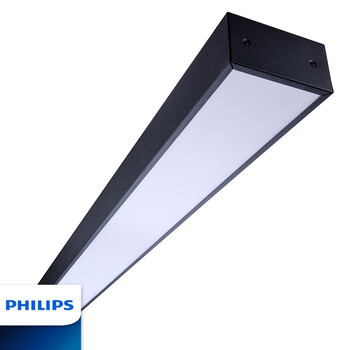 飞利浦照明 企业客户 明晖 LED线条灯 14W 宽70mm长600mm 中性光 4000K 黑色灯体
