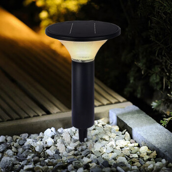 贝工 太阳能插地草坪灯 花园照明灯 5W 三色可调(高340mm)BG-SCD-340