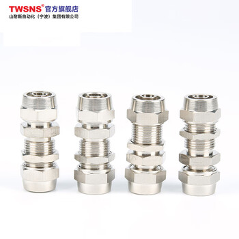山耐斯（TWSNS）金属快拧隔板接头直通 KNPM10 拧管10mm 