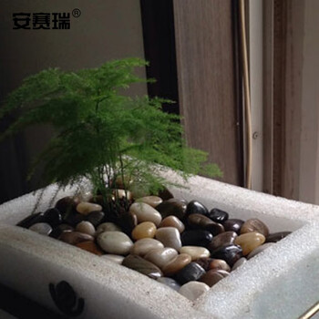 安赛瑞 鹅卵石（5kg）小石子鹅卵石庭院多肉铺面园林石雨花石高抛五彩石石径1-3cm 500063