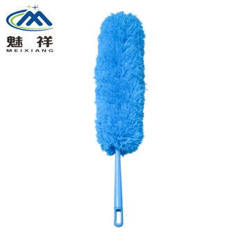 魅祥 工业除尘鸡毛掸子 扫灰可伸缩擦墙天花板除尘掸  蓝色掸子+伸缩杆子