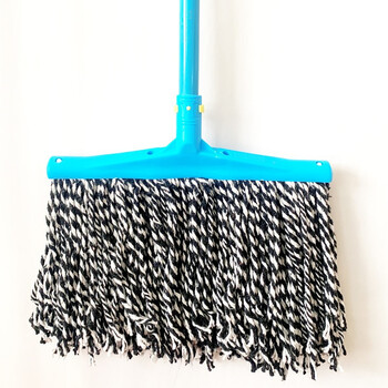 庄太太【蓝白40cm】物业酒店老式加厚吸水宽头棉线墩布拖把