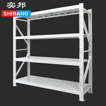 实邦（货架）白色150*60*200主架240KG 中型 仓库货架