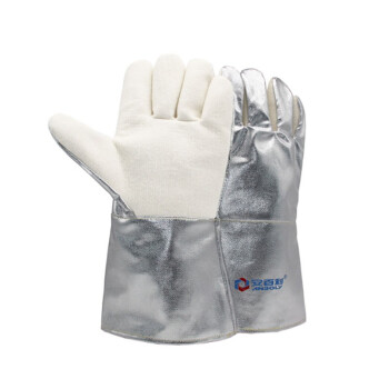 安百利ABL-S533耐高温手套350度铝箔芳纶材质隔热防烫阻燃加厚工业手套 36CM