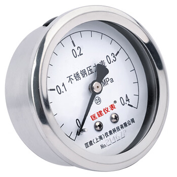 匡建仪表（CONJANT）YBF-60Z轴向不锈钢压力表 水压表气压表油压表 耐高温耐腐蚀0-0.4MPa