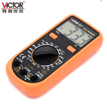 胜利仪器（VICTOR ）VICTOR 202 数字万用表小型背光智能防烧多用表便携式电工表