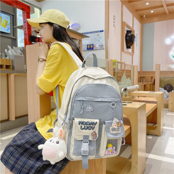 织兰书包女初高中大学生背包卡通少女韩版ins可爱小学生双肩包防泼水