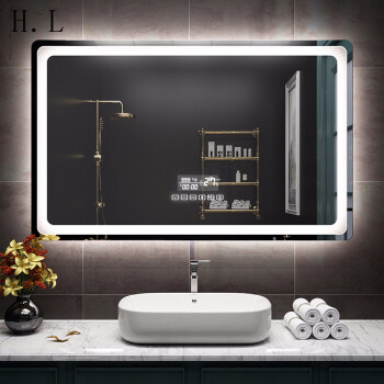 智能镜子led防雾浴室镜化妆镜带灯带电池卫生间厕所发光镜触摸屏半身