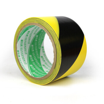 清波（QB）J383安全警示胶带 地板胶带斑马线胶带 地面标识警戒线4.8cm宽（黑黄色款）