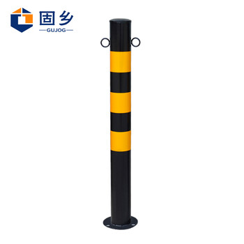 固乡（挡车柱加高760mm双耳）地锁停车柱地桩锁 防撞活动路桩停车位锁挡车警示隔离柱