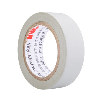 3M 1600#电工胶带 电气绝缘胶带 PVC电工胶布 无铅耐磨防潮耐酸碱 白色18mm*20m*0.15mm