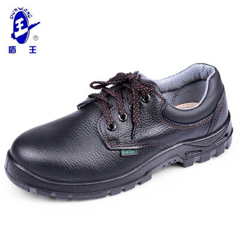 王盾/盾王 9358防砸安全鞋牛皮劳保鞋耐磨防滑耐油耐弱酸碱厨房安全鞋定做 43码 黑色 1双