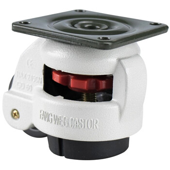 海斯迪克 HK-5097 福马轮 水平调节脚轮仪器设备重型万向轮 FD-80F(平板)