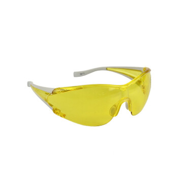 代尔塔101127时尚型防护眼镜 黄色镜片增亮防雾防刮擦防冲击骑行安全防风沙护目镜 黄色