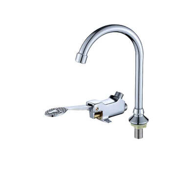 星期十 小阀体+出水龙头 铜医院用脚踏式水龙头 食品工厂洗手盆实验室脚踩水龙头开关定制