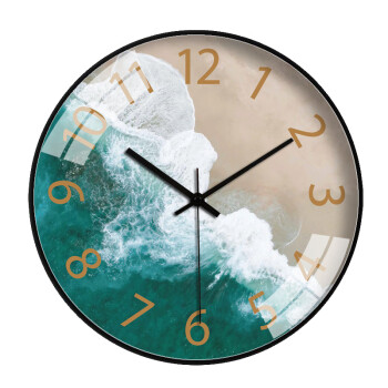 北望钟表挂钟客厅创意大海系艺术现代简约时钟石英钟卧室静音个性壁钟